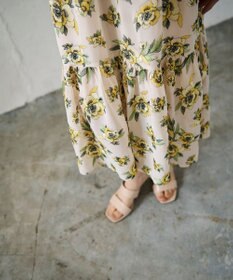 GRACE CONTINENTAL エスニックフラワー刺繍ワンピース