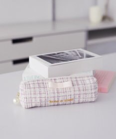 Maison de FLEUR グログランリボンツイードロングポーチ