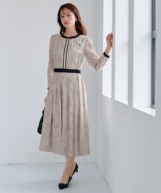 Tiaclasse L 【安田美沙子さん着用・新色/XSサイズ追加・洗える】フラワープリント配色ワンピース