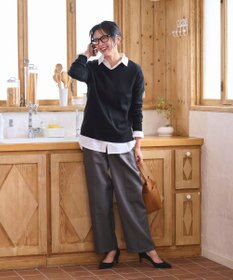 WEGO 【WEB限定/2025年秋冬新作/洗濯OK/毛玉レス/MLXLサイズ展開/オフィス/カジュアル】ベーシックニットセーター