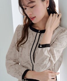 Tiaclasse L 【安田美沙子さん着用・新色/XSサイズ追加・洗える】フラワープリント配色ワンピース