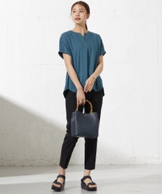 J.PRESS LADIES L 【接触冷感】プレーティングジャージー フレンチスリーブ カットソー