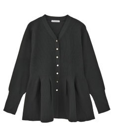 Green Parks 金釦ペプラムニットカーディガン