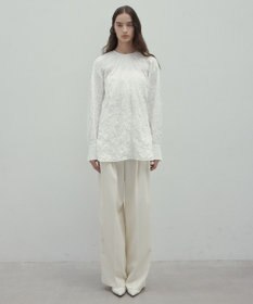 BEIGE， 【洗える・GISELe 4月号掲載】ASTILBE / コットンジャージークルーネックブラウス