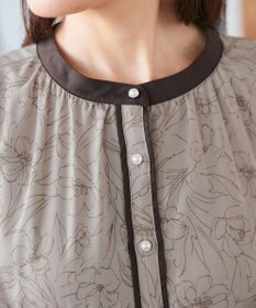 Tiaclasse L 【安田美沙子さん着用・新色/XSサイズ追加・洗える】フラワープリント配色ワンピース