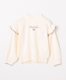 ANY KIDS 肩フリル しあわせタッチニット