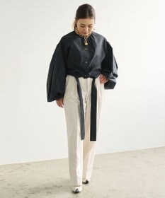 #Newans ハイウエスト2タックパンツ