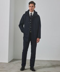 GOTAIRIKU 25年新作/3シーズン対応【仕事で着用可】メランジカルゼ フーデッドブルゾン_無地