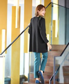 Tiaclasse 【洗える】タック袖コンビニットチュニック