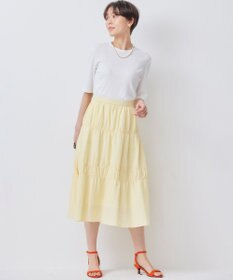 組曲 【WEB限定】ステッチストライプドビー ギャザースカート
