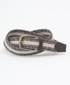 JOSEPH ABBOUD 【イタリア素材・ストレッチ・日本製】メランジメッシュストレッチバイカラー ベルト