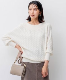 23区 【洗える】セミウーステッド ケーブル ニット