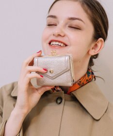 UNBILLION ペルケ perche トリミング配色外ガマミニウォレット