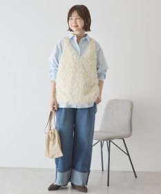 AMERICAN HOLIC 【選べる丈】フェザーVネックベスト