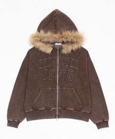 WEGO 裏起毛ファーフードBIGZIPパーカー