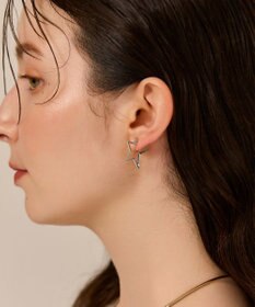 Phoebe 〈金属アレルギー対応/痛くないシリーズ〉スターフープライトフィットイヤリング　シルバー/ニッケルフリー