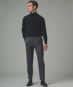 GOTAIRIKU 【保温性/ストレッチ/シワになりにくい】サキソニーストレッチパンツ（１タック）