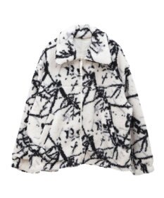 Green Parks リバーシブルプリント柄ボアブルゾン