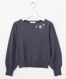 Feroux ブローチデザインニット プルオーバー