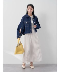 earth music&ecology ドットボタン５分袖リブプルオーバー