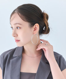 Phoebe 【金属アレルギー対応】ライトフープビッグピアス　シルバー/ステンレス/大振り