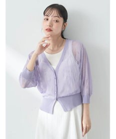 earth music&ecology 花柄シアーカーディガン