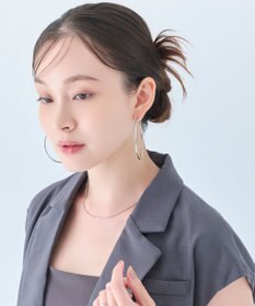 Phoebe 【金属アレルギー対応】ライトフープビッグピアス　シルバー/ステンレス/大振り