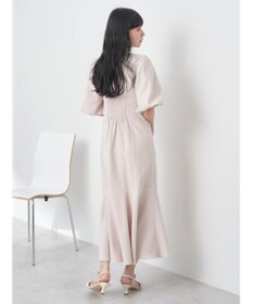 earth music&ecology フロントボタン裾フレアワンピース