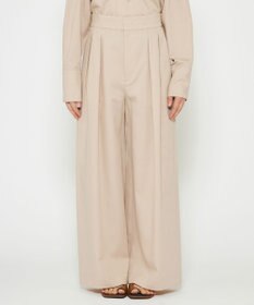 uncrave 【手洗い可】シャンブレー タック パンツ（uncrave WHITE）