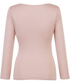 Wing あったかインナー 綿混 裏起毛 よく伸びる素材 【ラクのびサーモ】 8分袖 長袖 ネックせまめ 秋 冬 EL6913 ウイング／ワコール