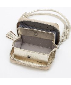 UNBILLION ペルケ perche / ドット刺繍ジャバラチャームウォレットショルダー