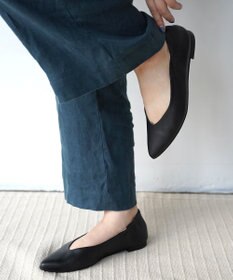 nouvelleRobe Oū 新色追加【本革・高反発】Pointed-plain ポインテッドトゥ Vカットパンプス