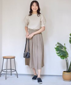 Tiaclasse 【洗える】シアーシャーリング2WAYブラウス