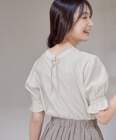 Tiaclasse 【洗える】シアーシャーリング2WAYブラウス