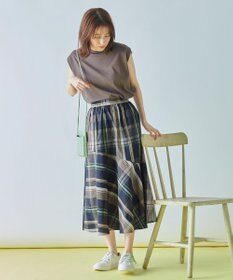 ANY 【接触冷感/UVケア】ビューティベーシックノースリーブタックTシャツ