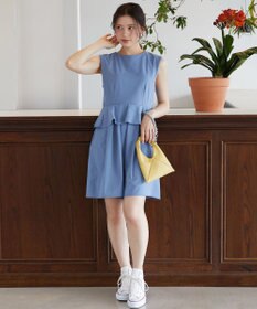 Feroux 【接触冷感・UVカット・吸水速乾】ラッシュガードペプラム オールインワン