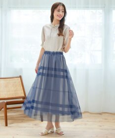 Tiaclasse 【洗える】シアーシャーリング2WAYブラウス