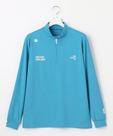 PW CIRCULUS 【吸水速乾 / UV遮蔽率99.5% UVカット / ストレッチ】【MEN】ハーフジップロングスリーブモックT ゴルフ