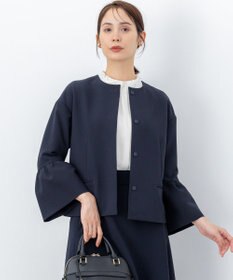 組曲 S 【KUMIKYOKU NAVY】コンフォータブルドレープ フレアスリーブジャケット