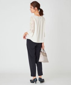 ANY 【洗える】七分袖ブラウス×パンツ セットアップ