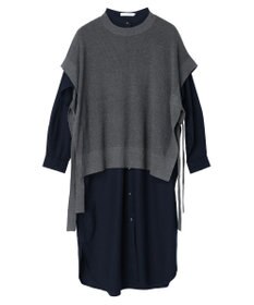 AMERICAN HOLIC ＳＥＴ　シャツワンピース＋ニットベスト