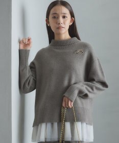 組曲 ウールカシミヤミックス ロールネック ニット