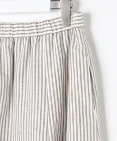 J.PRESS LADIES L リネンMIX ストライプ フレア スカート