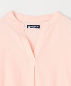 ANY L 【手洗い可能】ヨーロピアンリネンスキッパーネックブラウス