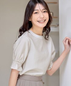 Tiaclasse 【洗える】シアーシャーリング2WAYブラウス