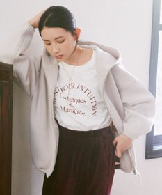 earth music&ecology 【軽量】ダンボールニットフーディーブルゾン