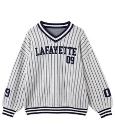 WEGO ベースボールグラフィックプルオーバーニット