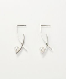 Phoebe <オンワード限定セット>【金属アレルギー対応】ワントップパールネックレス×クロスラインパールピアス/サージカルステンレス