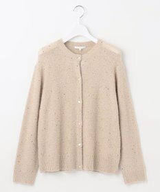 自由区 L 【アンサンブル対応・洗える】スパンコールニット カーディガン