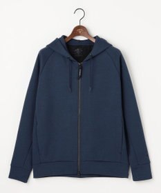 JOSEPH ABBOUD MOUNTAIN 【軽量/ソフト】ソフトダンボールニットジップパーカー ネイビー系